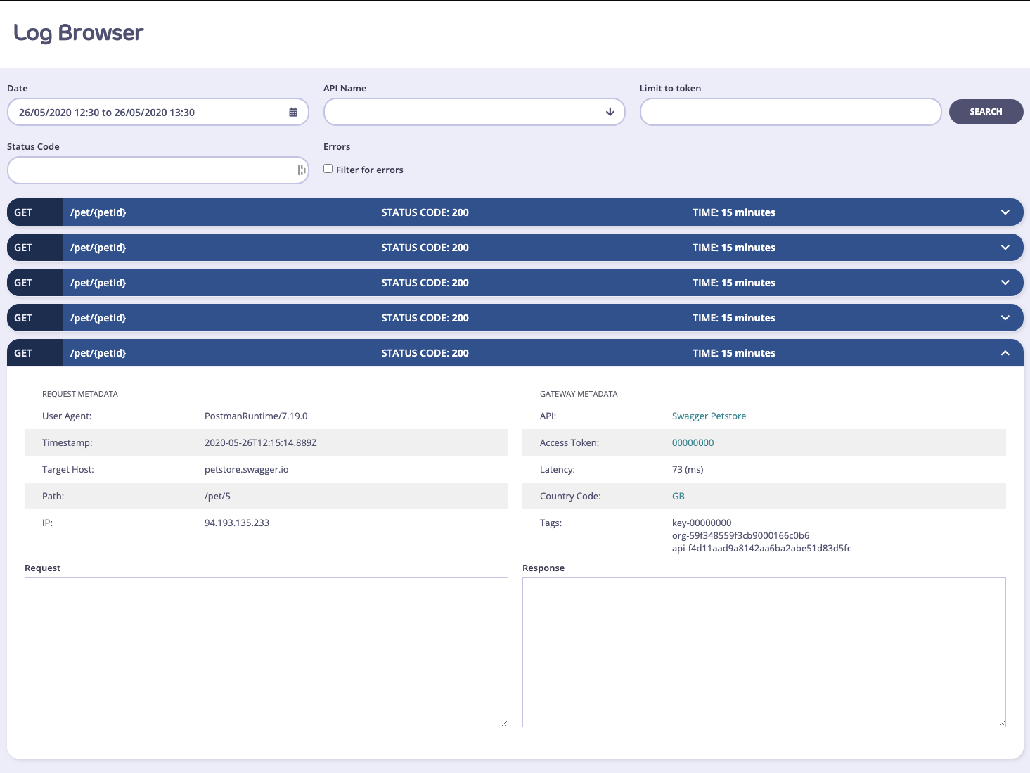 Log Viewer Details