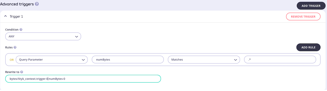 Configuring the rewrite rules for Advanced Triggers