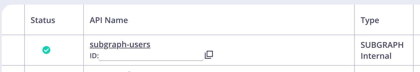 Subgraph API listing