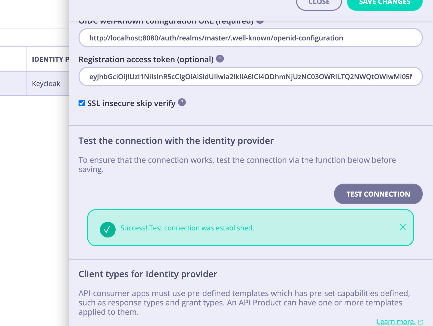 Test connectivity to an IdP