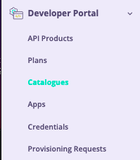 Catalogue menu